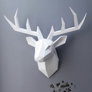 Statuette Tete De Cerf Moderne