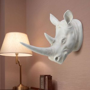 Statuette Tête De Rhinoceros